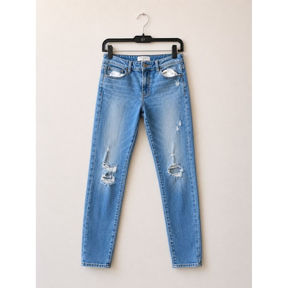 Abercrombie Curve Love High Rise Super Skinny Jeans Women’s 30/10 Washed Blue